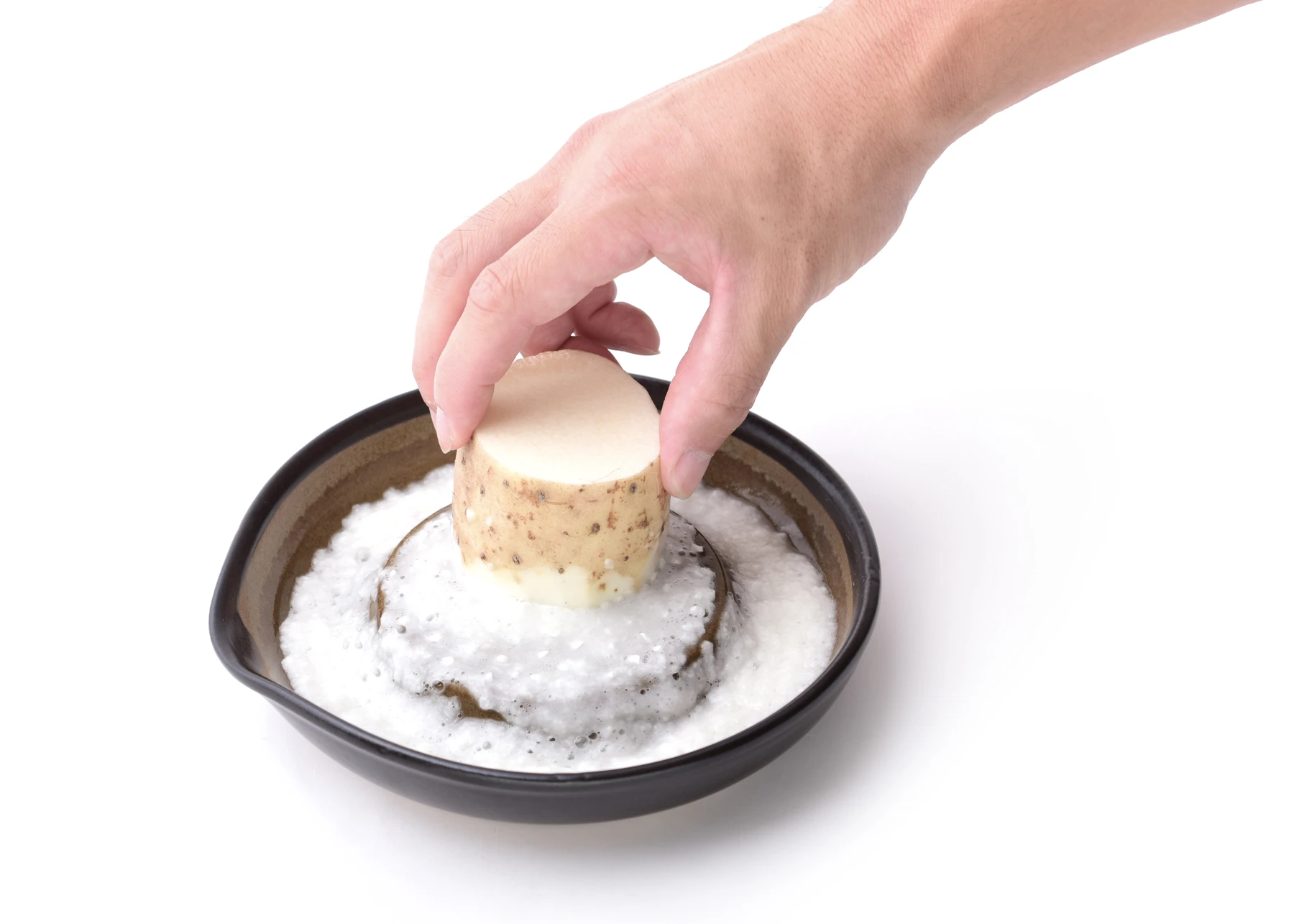 大根をおろす様子